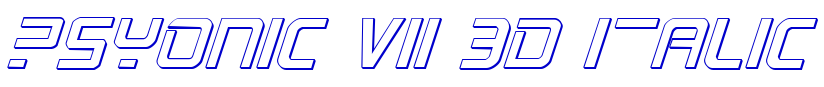 PsYonic VII 3D Italic الخط